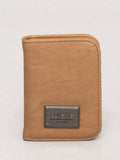 Caramel Smooth Credit Card Purse With Gunmetal Hardware