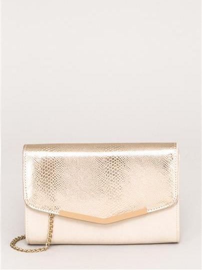 Kiah Metallic Clutch