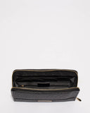 Black Whipstitch Travel Wallet
