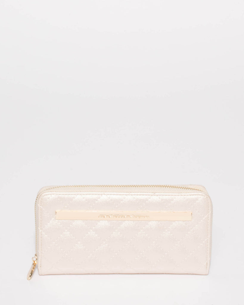 Ivory Nina Quilted Wallet