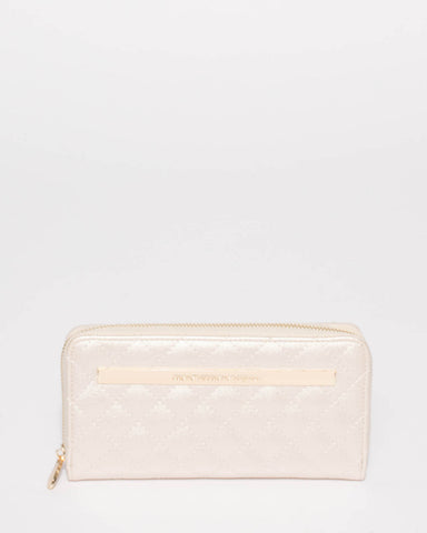 Ivory Nina Quilted Wallet