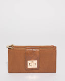 Tan Greta Lock Wallet