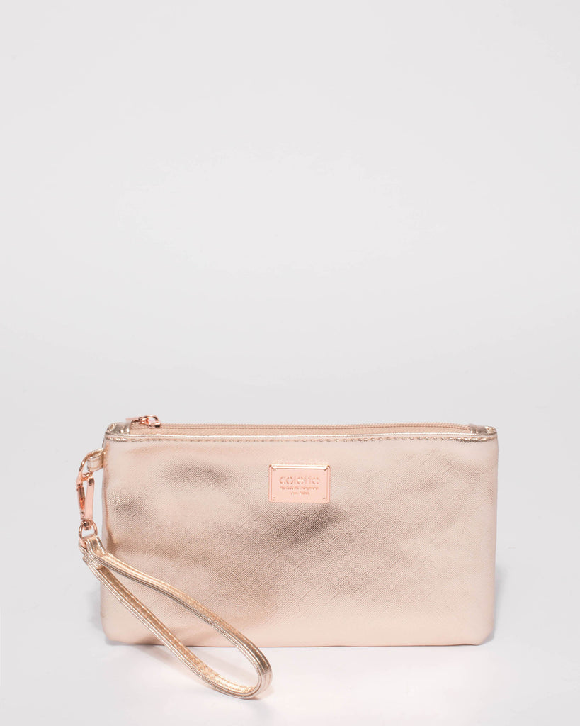 Rose Gold Brook Wristlet Purse