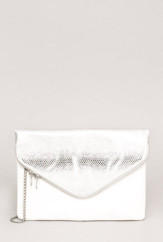 Shiloh Zip Multi Textured Clutch