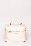 Ivory Quilted Cosmetic Case