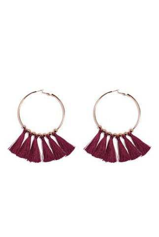 65mm Tassel Hoop Earring