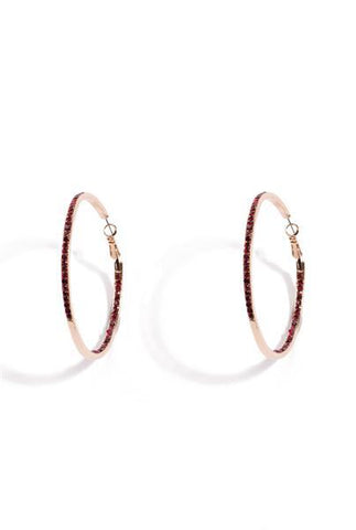 Diamante Hoop Earring