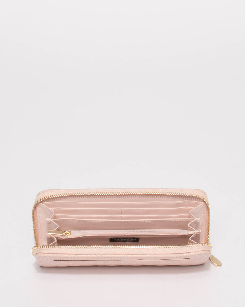 Pink Nina Quilted Wallet