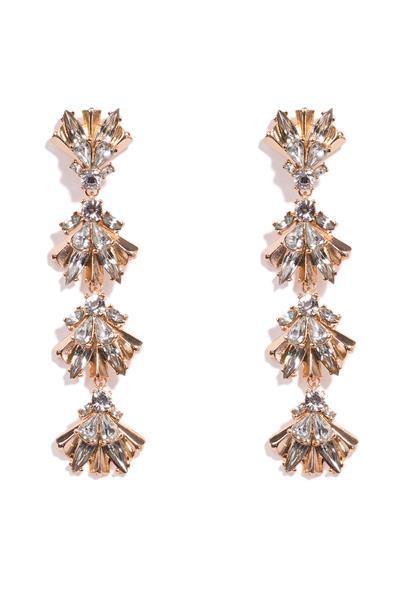 Diamante Fan Drop Earring