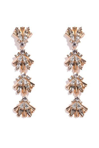 Diamante Fan Drop Earring