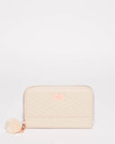 Ivory Nina Travel Wallet With Rose Gold Hardware