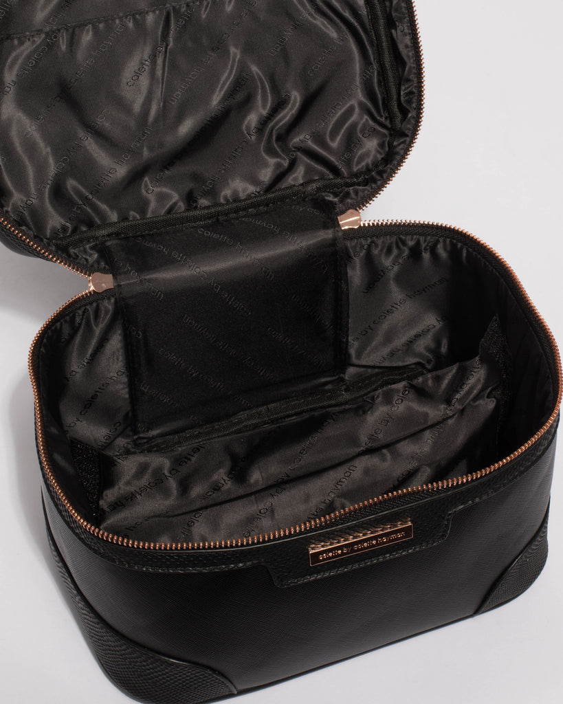 Black Saffiano Cosmetic Case Pack