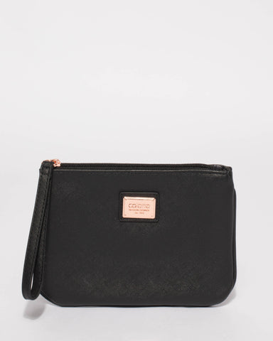 Black Lucy Purse With Rose Gold Hardware