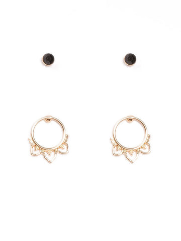 2 Multi Pack Filigree Mini Earrings