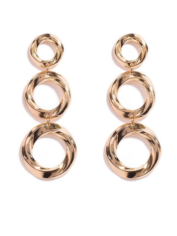 Triple Circle Statement Earrings