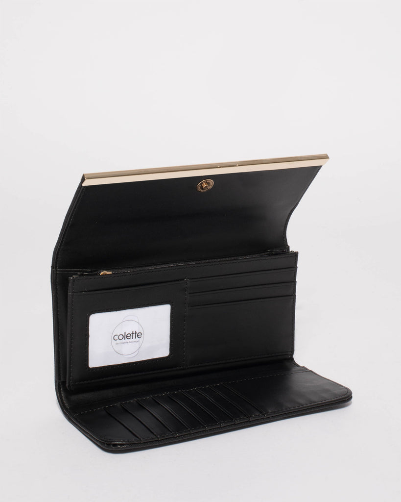 Black Maisy Straight Bar Wallet
