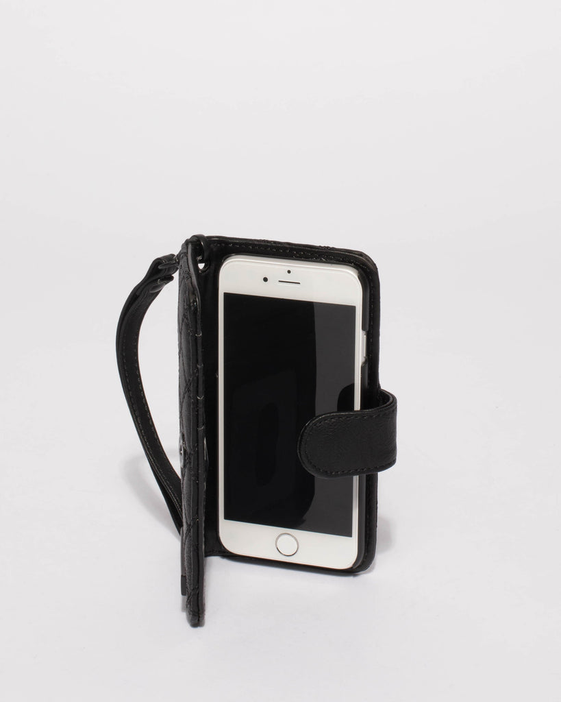 Black Quilted Iphone 6, 7 and 8 Purse