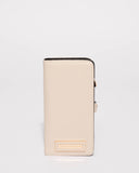 Ivory Saffiano Iphone 6, 7 & 8 Plus Fold Over Purse