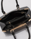 Black Zoe Plate Tote Bag