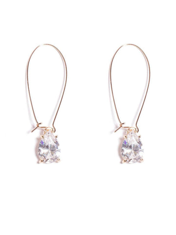Pear Stone Drop Earrings