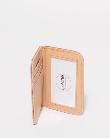 Rose Gold Glitter Est Credit Card Purse