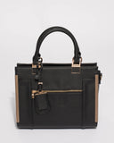 Black Saffiano Rosey Medium Tote Bag