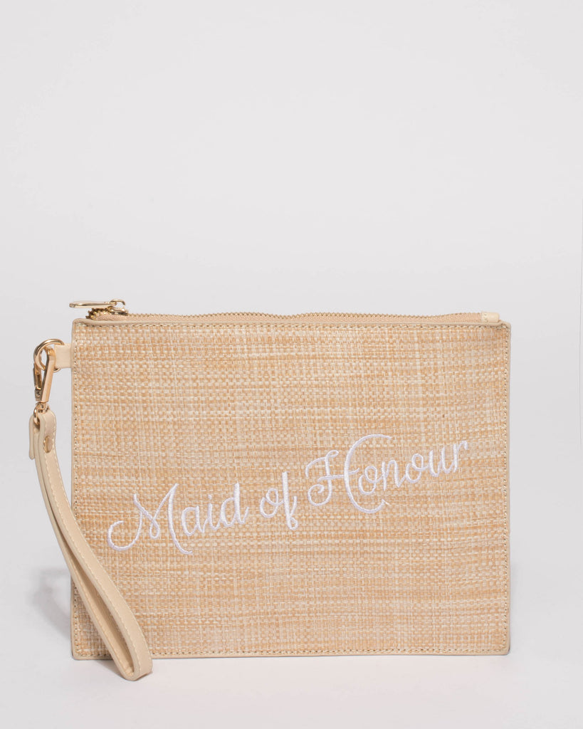 Natural Maid Of Honor Clutch Bag