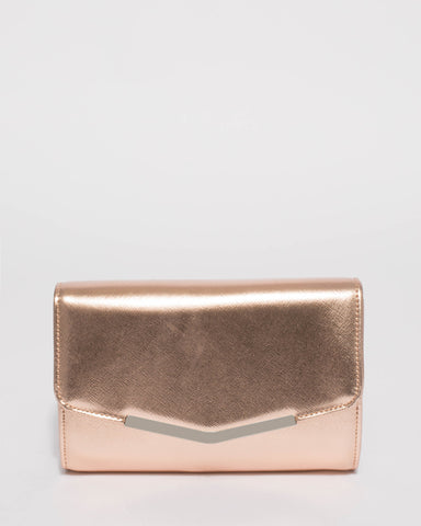 Rose Gold Kiah Clutch Bag