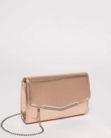 Rose Gold Kiah Clutch Bag