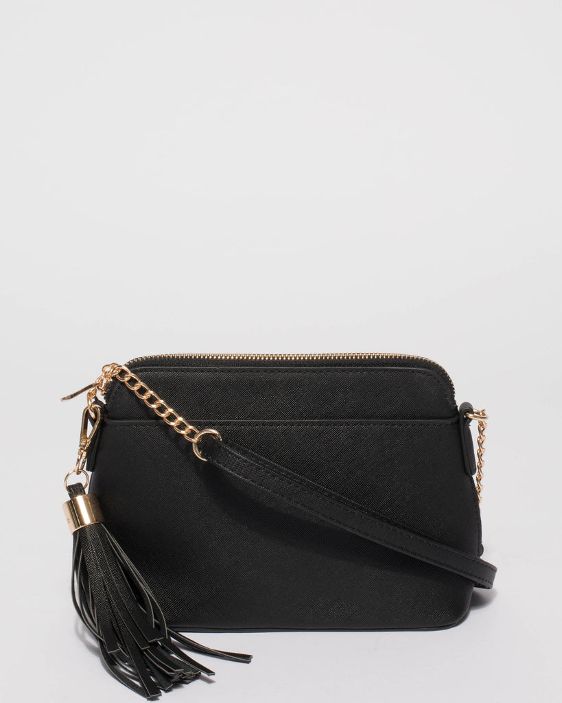 Black Saffiano Karen Crossbody