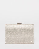 Silver Eliza Sparkle Clutch Bag