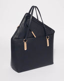 Navy Angelina Tech Tote Bag With Gold Hardware