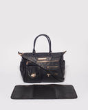 Black Pocket And Zip Baby Bag