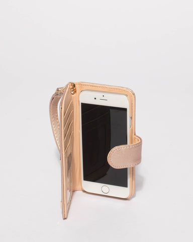 Rose Gold Saffiano Iphone 6, 7 & 8 Purse