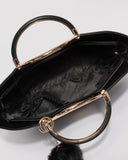 Black Saffiano Sabina Ring Tote