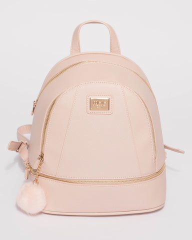 Pink Bridget Medium Backpack With Gold Hardware