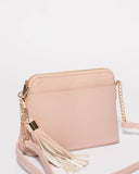 Karen Pink Saffiano Crossbody Bag