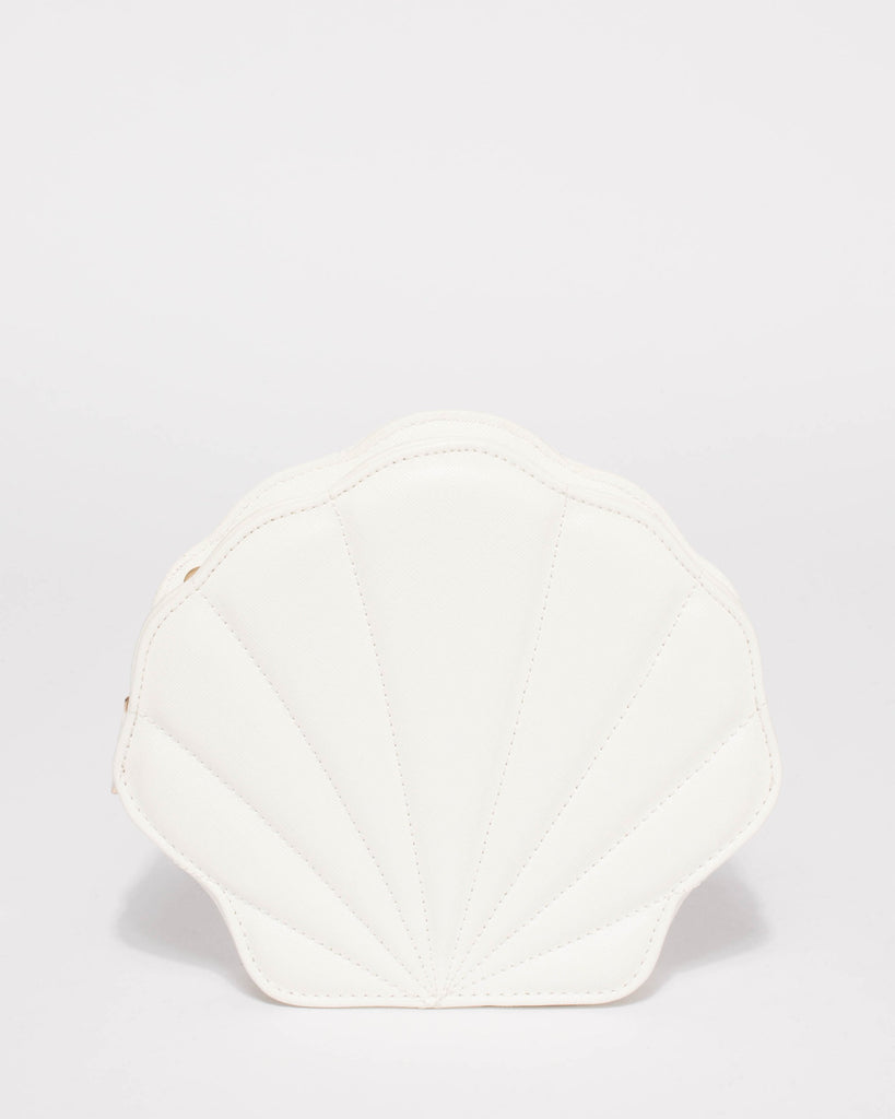 White Shell Medium Crossbody Bag