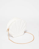 White Shell Medium Crossbody Bag