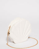 White Shell Medium Crossbody Bag
