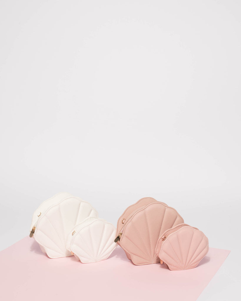White Shell Medium Crossbody Bag