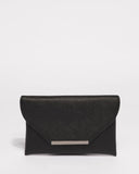 Black Frankie Clutch Bag With Gunmetal Hardware