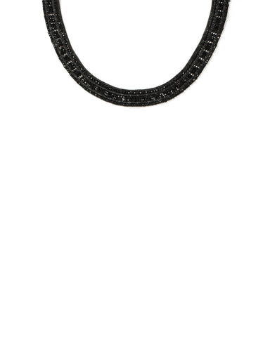 Flat Stone Chain Necklace