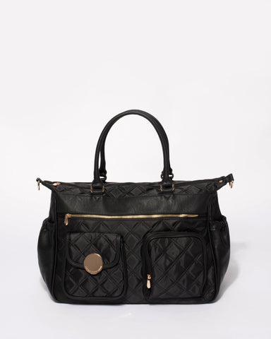 Black Nicole Quilted Baby Bag