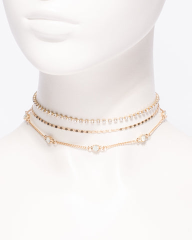 3 Pack Chain Choker Necklace