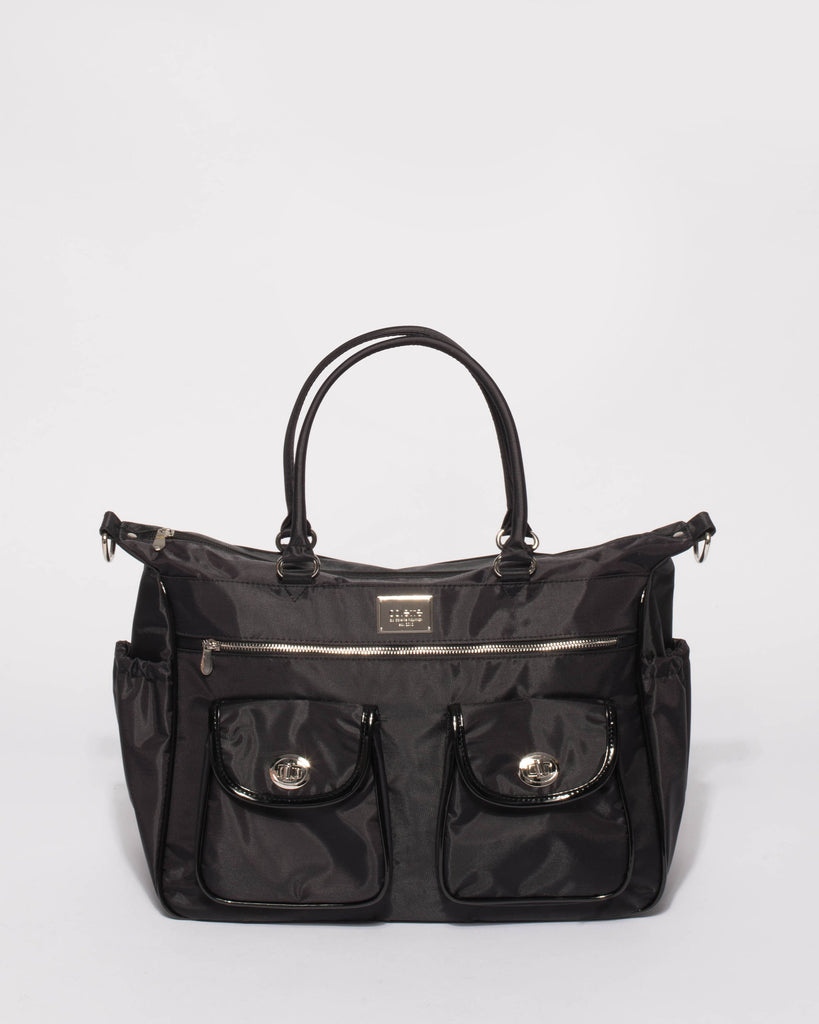 Black Nylon Baby Travel Bag