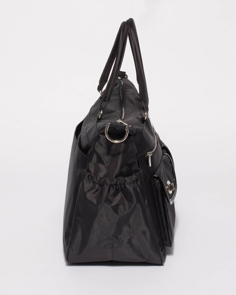Black Nylon Baby Travel Bag