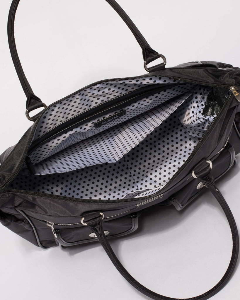 Black Nylon Baby Travel Bag