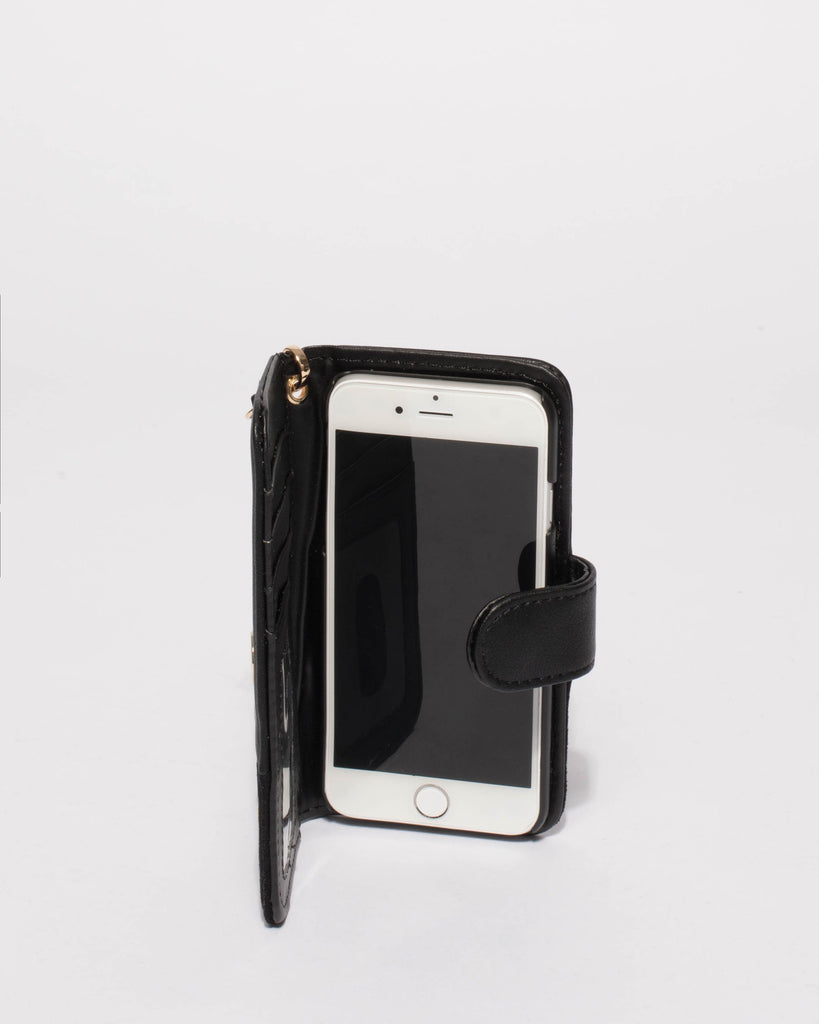 Black Textured Iphone 6, 7 & 8 Purse