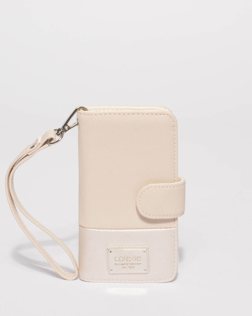Ivory Saffiano Iphone 6, 7 & 8 Purse